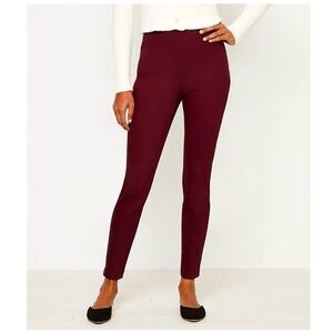 Loft Modern Skinny Burgundy Trousers‎